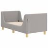 vidaXL Peuterbedframe met hoofdbord Lichtgrijs 70 x 140 cm Boucl&eacute;