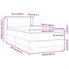 vidaXL Boxspring met matras fluweel zwart 90x220 cm
