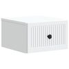 vidaXL Wandbeugel Bedkast met lade Wit 33 x 34,5 x 20 cm Bewerkt hout