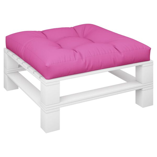 vidaXL Palletkussen 70x70x12 cm stof roze