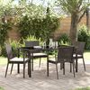 vidaXL Tuin eettafelset 5 pcs Bruin en zwart PE Rattan