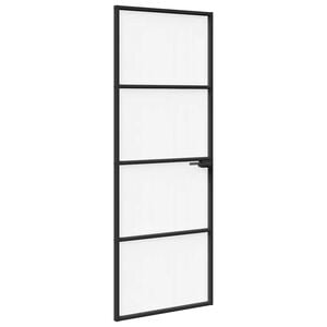 vidaXL Huisdeur 76 x 201,5 x 3,5 cm Aluminium en Gehard Glas