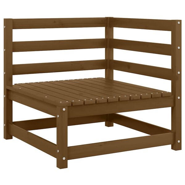 vidaXL Tuinhoekbanken 2 st massief grenenhout honingbruin