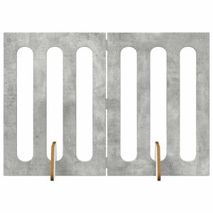 vidaXL Opvouwbaar huisdierhek 2 pcs Beton Grijs 100,5 x 38 x 70 cm