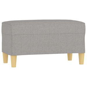 vidaXL Bankje 70x35x41 cm stof lichtgrijs