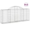 vidaXL Schanskorven 13 st gewelfd 200x30x80/100 cm ijzer