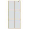 vidaXL Inloop Douche Wand Goud 90 x 195 cm gehard glas
