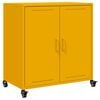vidaXL Dressoir 68x39x72 cm staal mosterdgeel