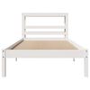 vidaXL Bedframe zonder matras massief grenenhout wit 75x190 cm