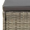 vidaXL 4-delige Loungeset met kussens poly rattan grijs