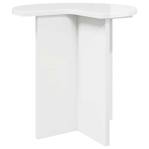 vidaXL Bijzettafel Hoogglans Wit &Oslash; 39 x 38 cm Bewerkt hout