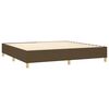 vidaXL Boxspring bed stof donkerbruin 200x200 cm