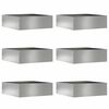 vidaXL Tuinrand 6 pcs Zilver 40 x 40 x 13 cm Gegalvaniseerd staal