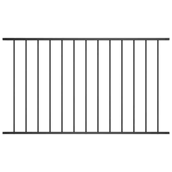 vidaXL Schuttingpaneel gepoedercoat staal 1,63x1 m zwart