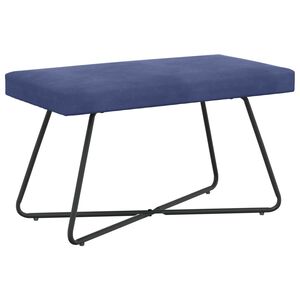 vidaXL Bank Politieblauw 80 x 40 x 45 cm fluweel