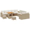 vidaXL Tuinbankenset 13 pcs Beige poly rattan
