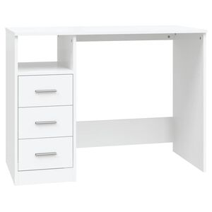 vidaXL Bureau met lades 102x50x76 cm bewerkt hout wit