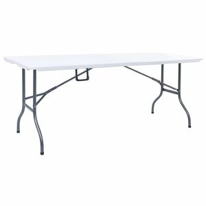 vidaXL Tuintafel inklapbaar 180x72x72 cm HDPE wit