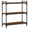 vidaXL Boekenkast 3-laags 80x30x86 cm bewerkt hout bruin eikenkleur