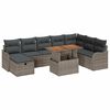 vidaXL Tuin Sofa Set 9 st Grijs poly rattan