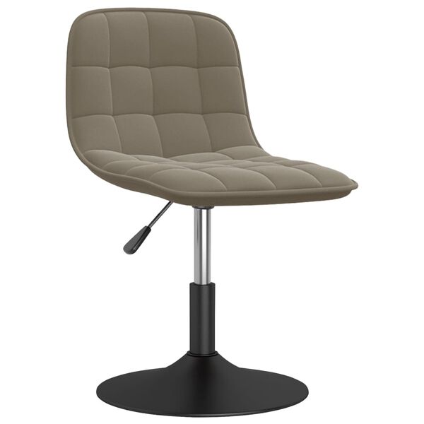 vidaXL Eetkamerstoelen draaibaar 2 st fluweel lichtgrijs