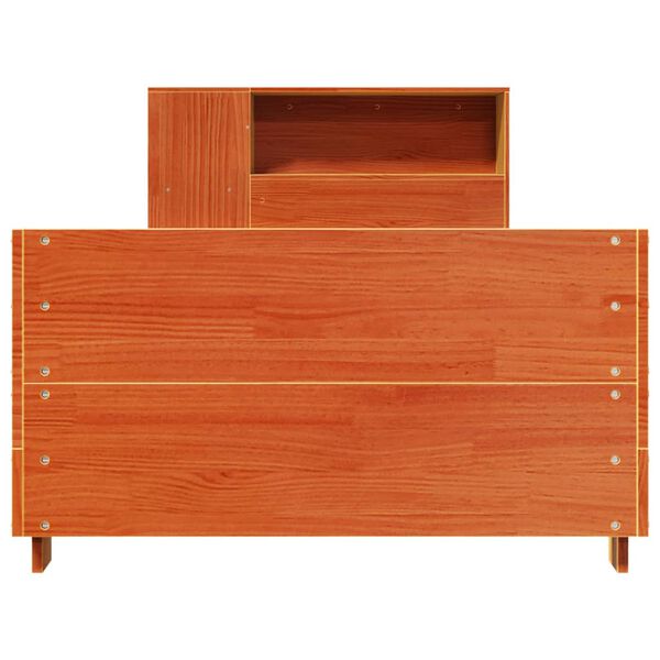 vidaXL Bedframe zonder matras massief grenenhout wasbruin 100x200 cm