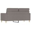 vidaXL Tweezitsbank 140 cm stof taupe