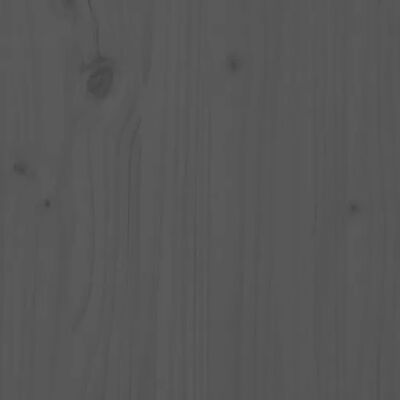 vidaXL Plantenbak met schap 111,5x34,5x81 cm massief grenenhout grijs