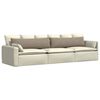 vidaXL Sofa Kussens 2 stuks Taupe 145 x 40 cm Stof