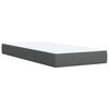 vidaXL Boxspring met matras stof donkergrijs 90x200 cm