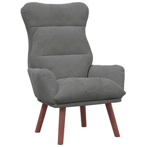 vidaXL Fauteuil Donkergrijs Fluweel