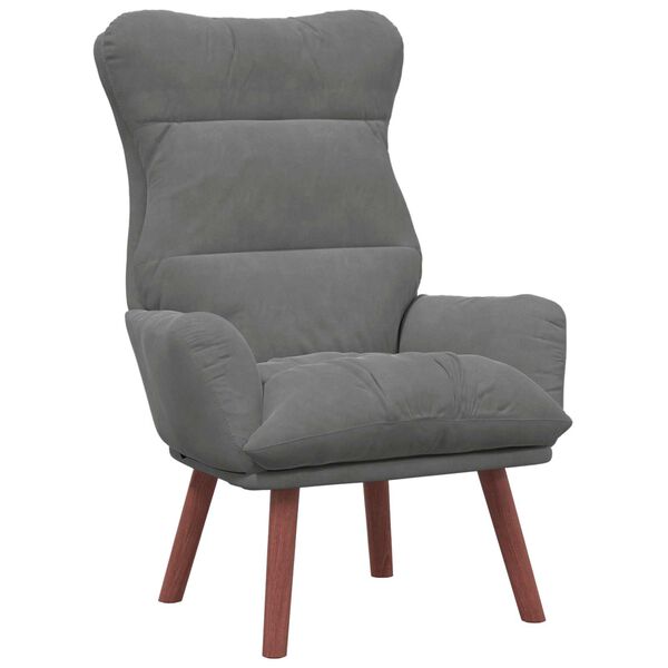 vidaXL Fauteuil Donkergrijs 69 x 74 x 93 cm Fluweel
