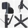 vidaXL Cantilever Banana Parasol Zwart 249 x 249 x 250 cm
