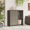 vidaXL Opbergkast met plank met opslag Grijs 100 x 36 x 102 cm Rattan