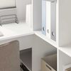 vidaXL Hoekbureau met plank Wit 101,5 x 149,5 x 149,5 cm Bewerkt hout