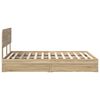 vidaXL Opslag bed met lade Sonoma Eiken 160 x 200 cm Bewerkt hout