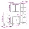 vidaXL 4-delige Badkamermeubelset bewerkt hout sonoma eikenkleurig