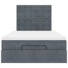 vidaXL Ottoman bed met matrassen 120x200cm fluweel donkergrijs