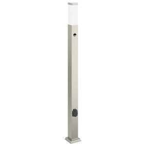 vidaXL Bolderarmatuur met sensor en stopcontact 110 cm roestvrij staal IP44