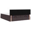 vidaXL Ottoman bed met matrassen en LED's 160x200cm stof donkerbruin