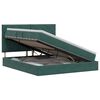 vidaXL Opslag bed met matras Donkergroen 140 x 200 cm Fluweel