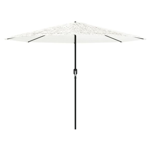 vidaXL Parasol met stalen paal 388x388x248 cm wit
