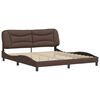 vidaXL Bedframe zonder matras "Hvar" kunstleer bruin 180x200 cm