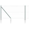 vidaXL Afrasteringspaal Groen 10 x 1 m (50 mm gaas) Staal en PVC