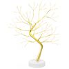 vidaXL Mini starburst kerstboom 2 st Goud 12 x 50 cm Staal 108 LED's