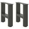 vidaXL Salontafelpoten 2 st 30x(30-31) cm staal antracietkleurig