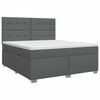 vidaXL Boxspringbed met matras Donkergrijs 160 x 200 cm Stof