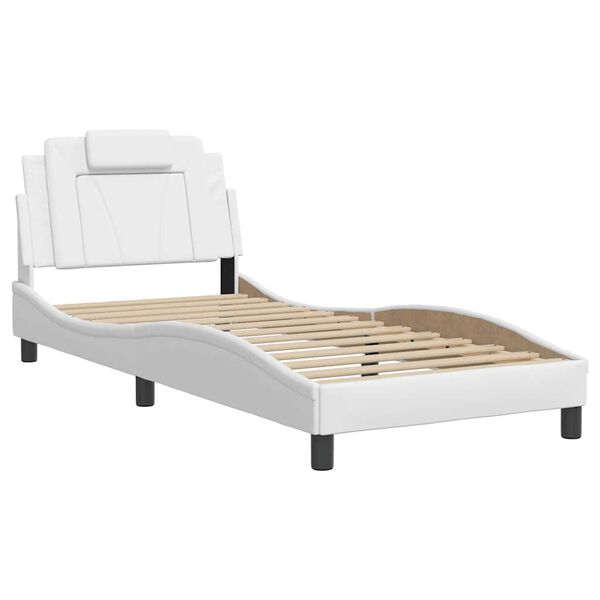 vidaXL Bedframe "Viana" zonder matras kunstleer wit 80x200 cm