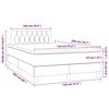 vidaXL Boxspring met matras en LED stof donkerbruin 120x200 cm