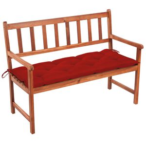 vidaXL Tuinbank met kussen 120 cm massief acaciahout
